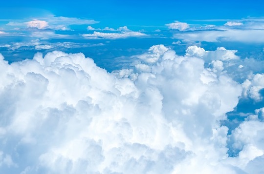 Aerial View ,Looking At Cloud On Airplane,Nature Landscape