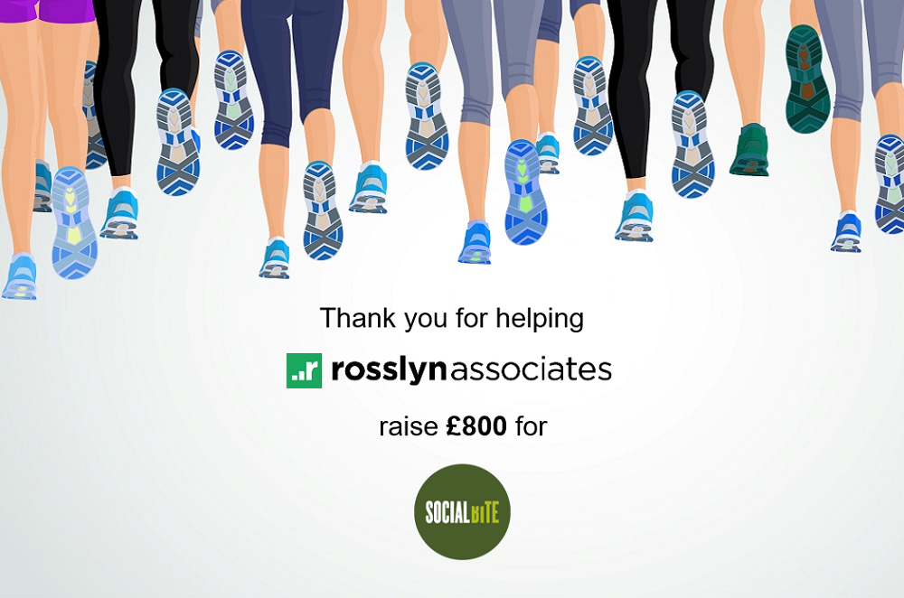 Thank You For Helping Rosslyn Associates Raise £800 For Social Bite